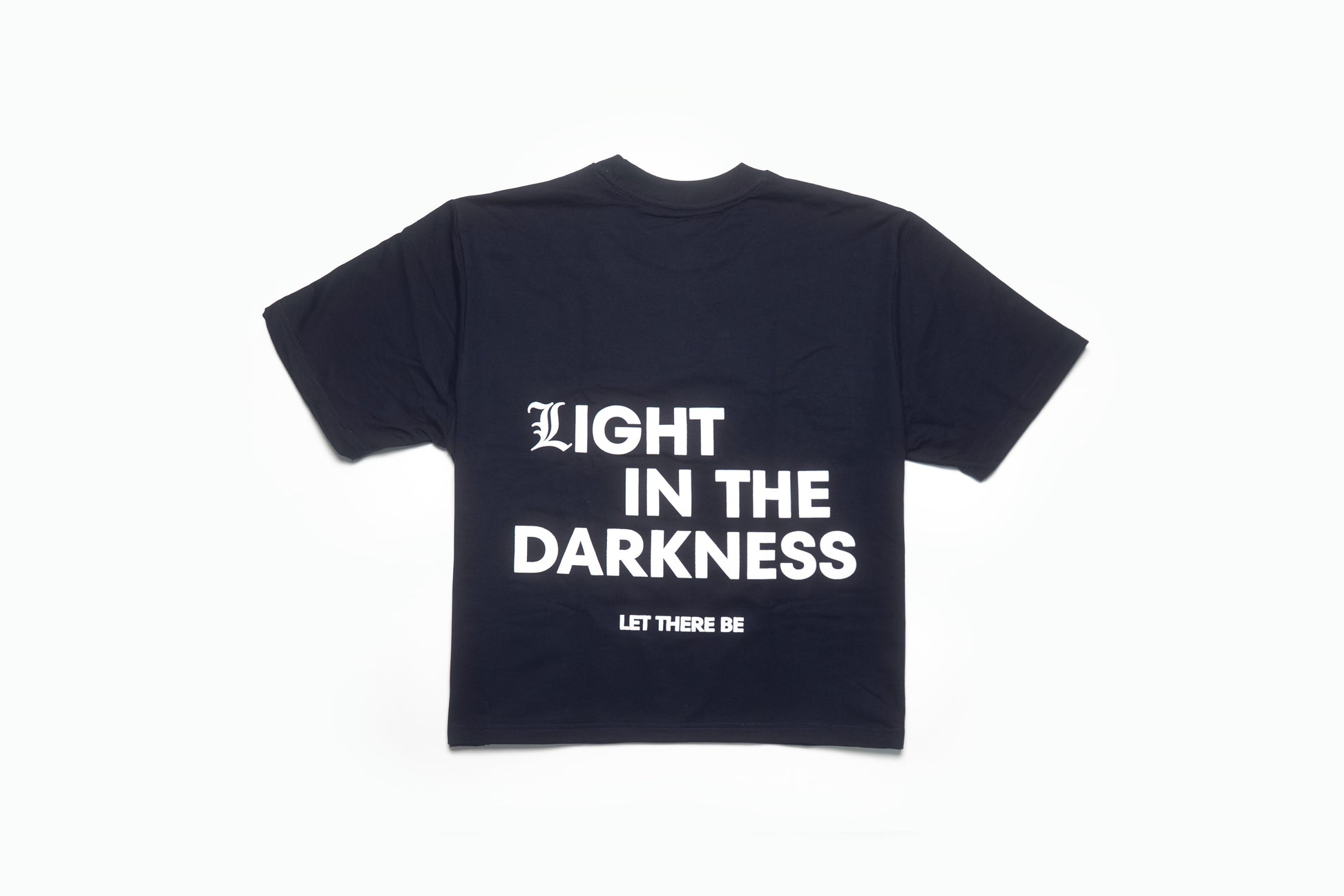 LIGHT IN THE DARKNESS Oversized Unisex Tee – Navy Blue