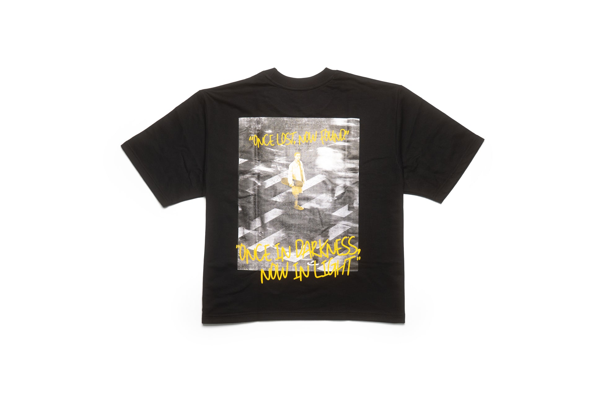 NOW IN LIGHT Oversized Unisex Tee – Black