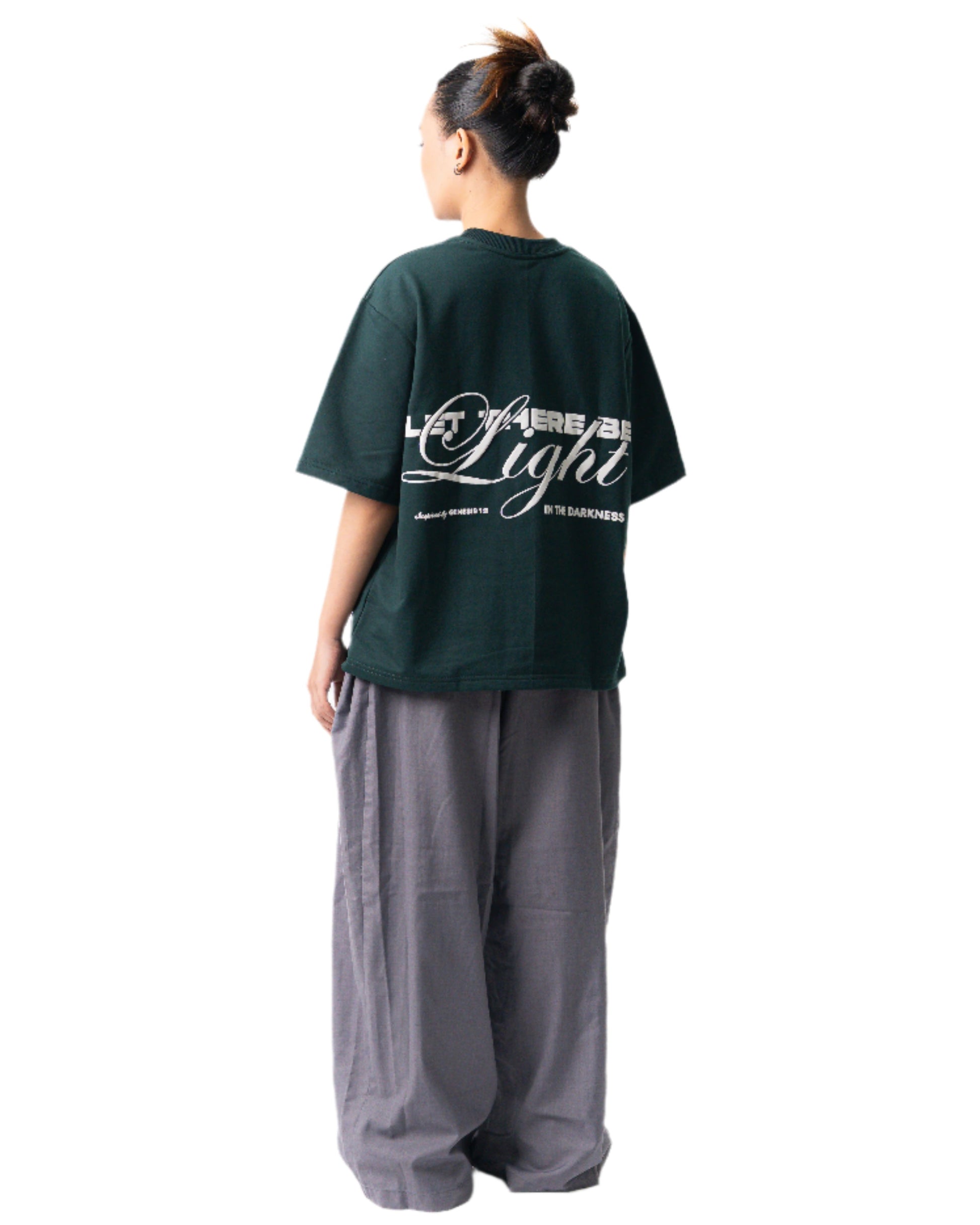 LIGHT OVER DARK Oversized Unisex Tee – Green