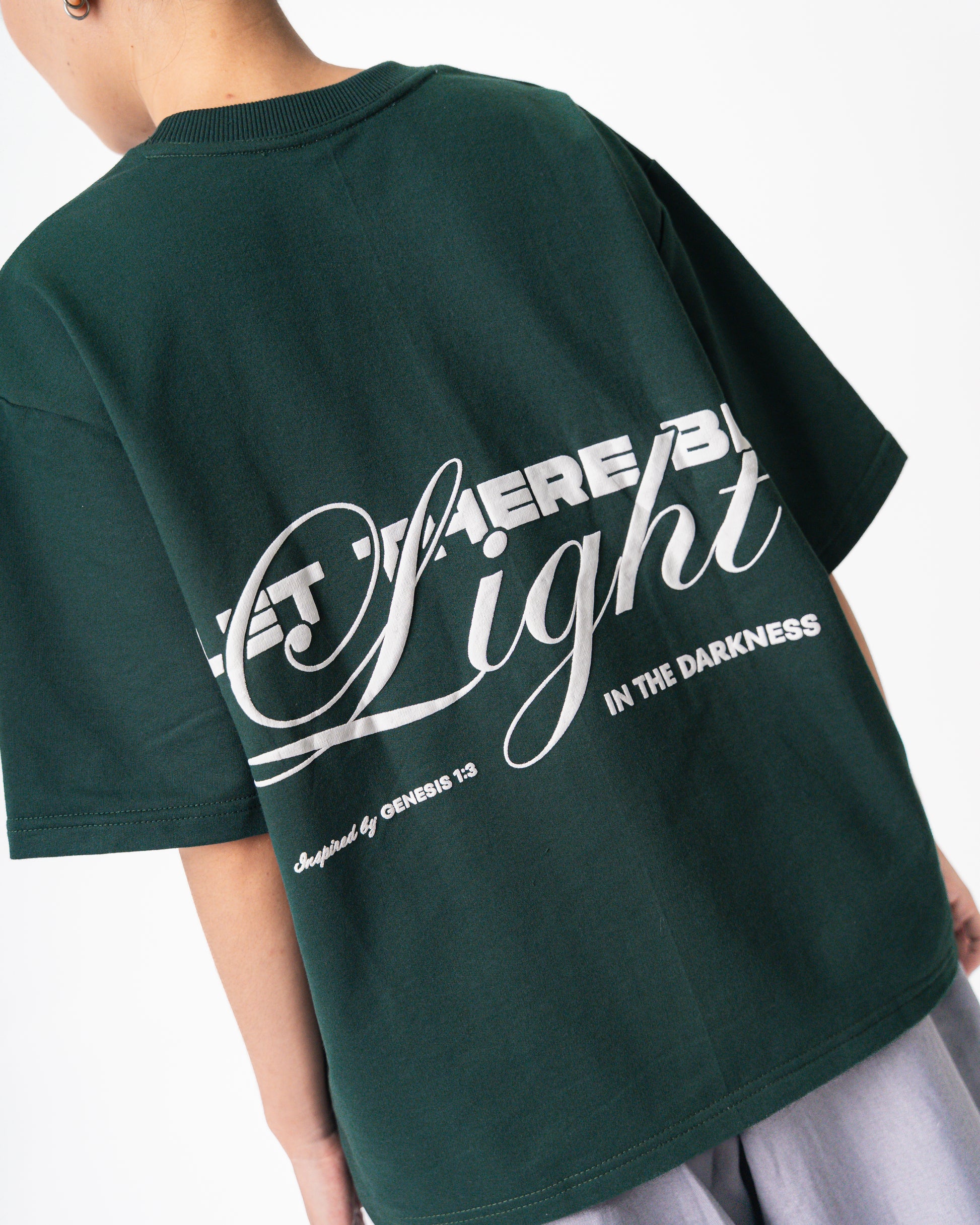 LIGHT OVER DARK Oversized Unisex Tee – Green