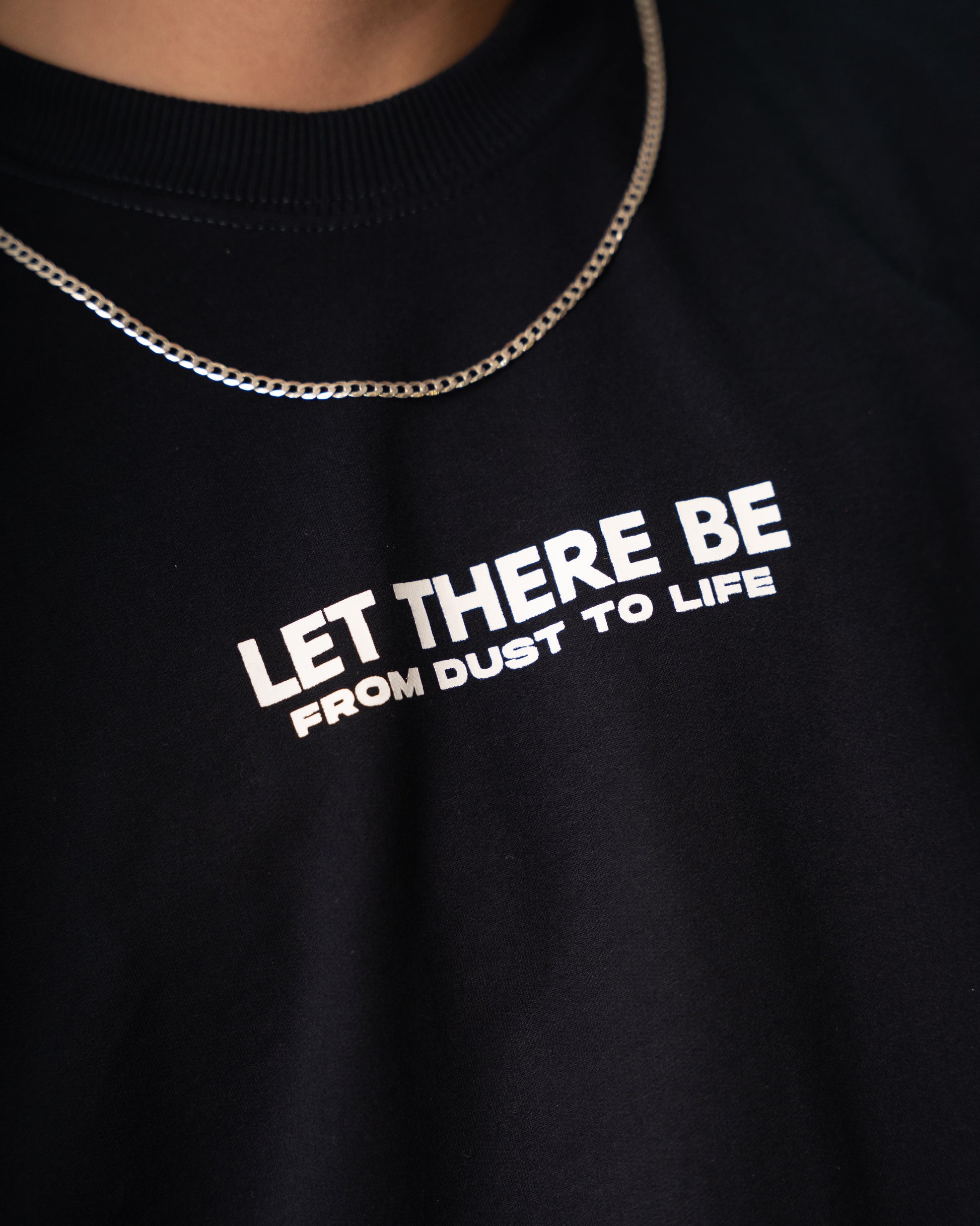 LIGHT IN THE DARKNESS Oversized Unisex Tee – Navy Blue