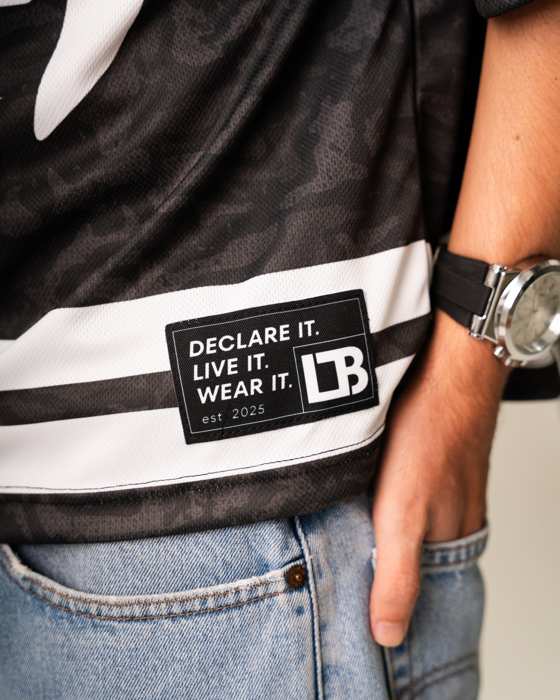 GOD'S LIGHT Football Black & White Unisex Jersey