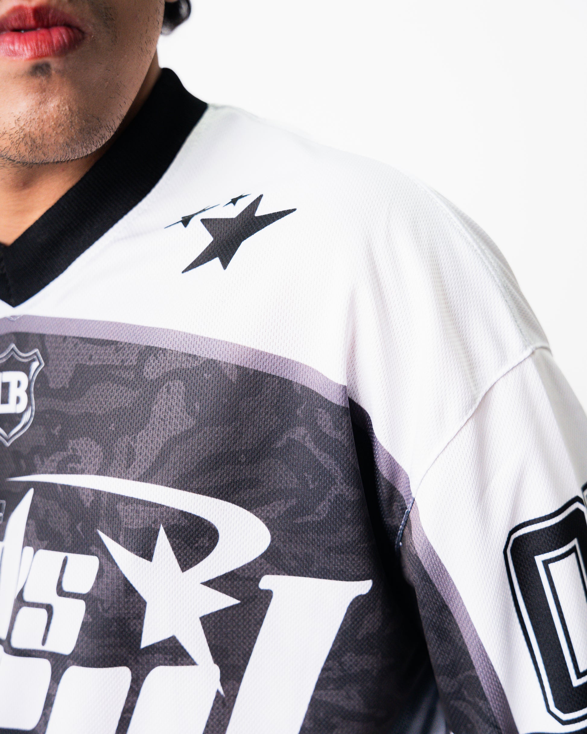 GOD'S LIGHT Football Black & White Unisex Jersey