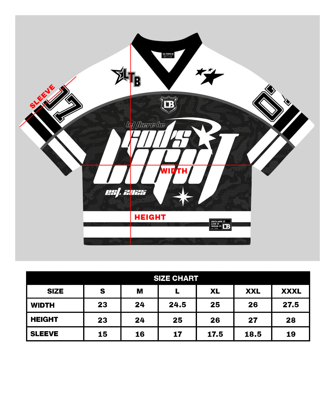 GOD'S LIGHT Football Black & White Unisex Jersey