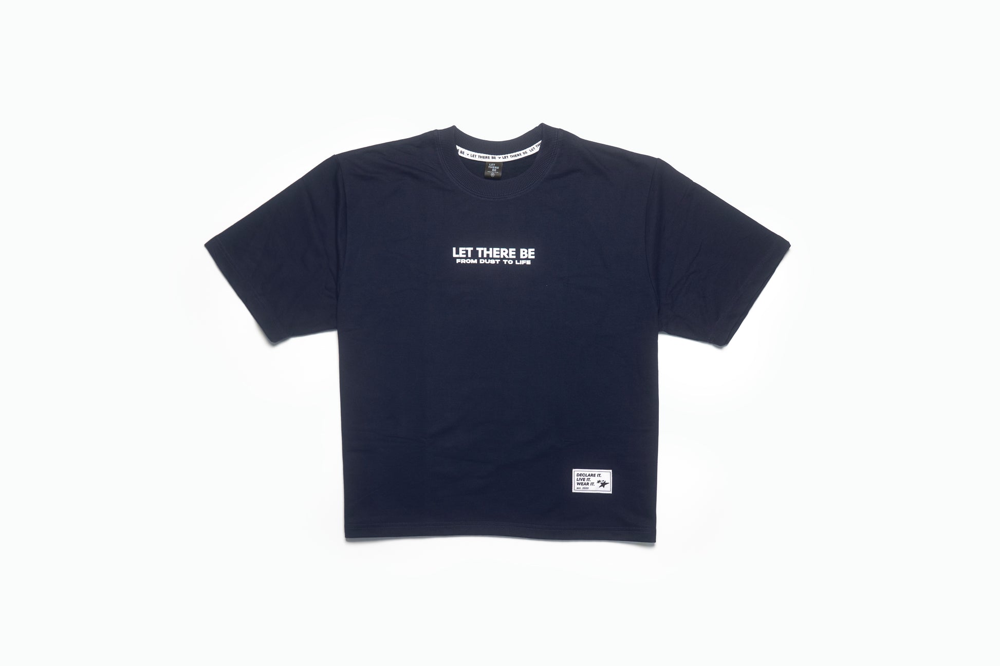 LIGHT IN THE DARKNESS Oversized Unisex Tee – Navy Blue