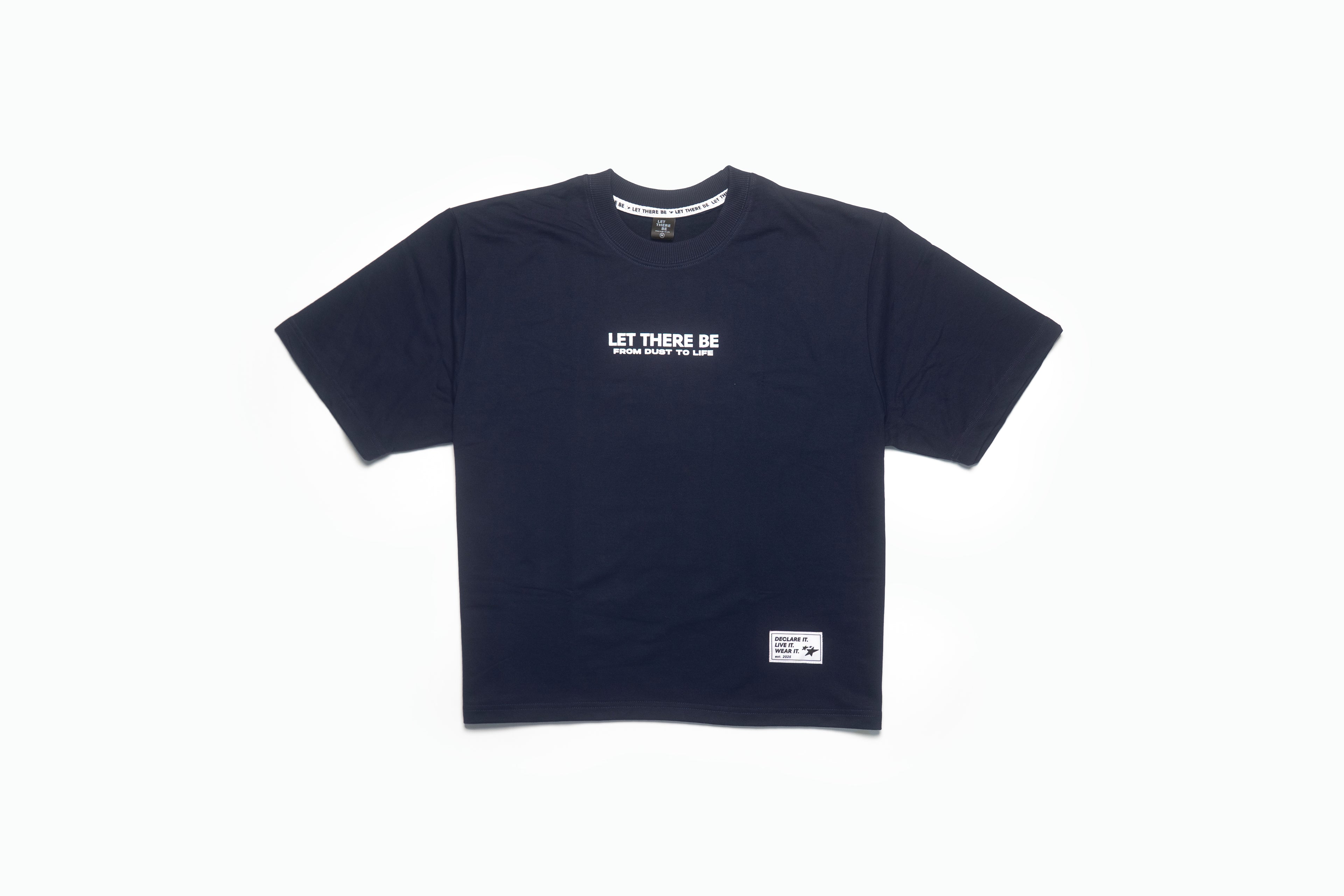 LIGHT IN THE DARKNESS Oversized Unisex Tee – Navy Blue