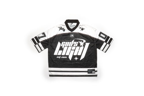 GOD'S LIGHT Football Black & White Unisex Jersey